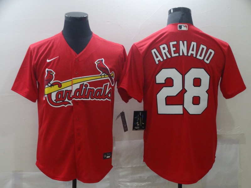 Men's St. Louis Cardinals Nolan Arenado #28 Red Baseball Jersey
